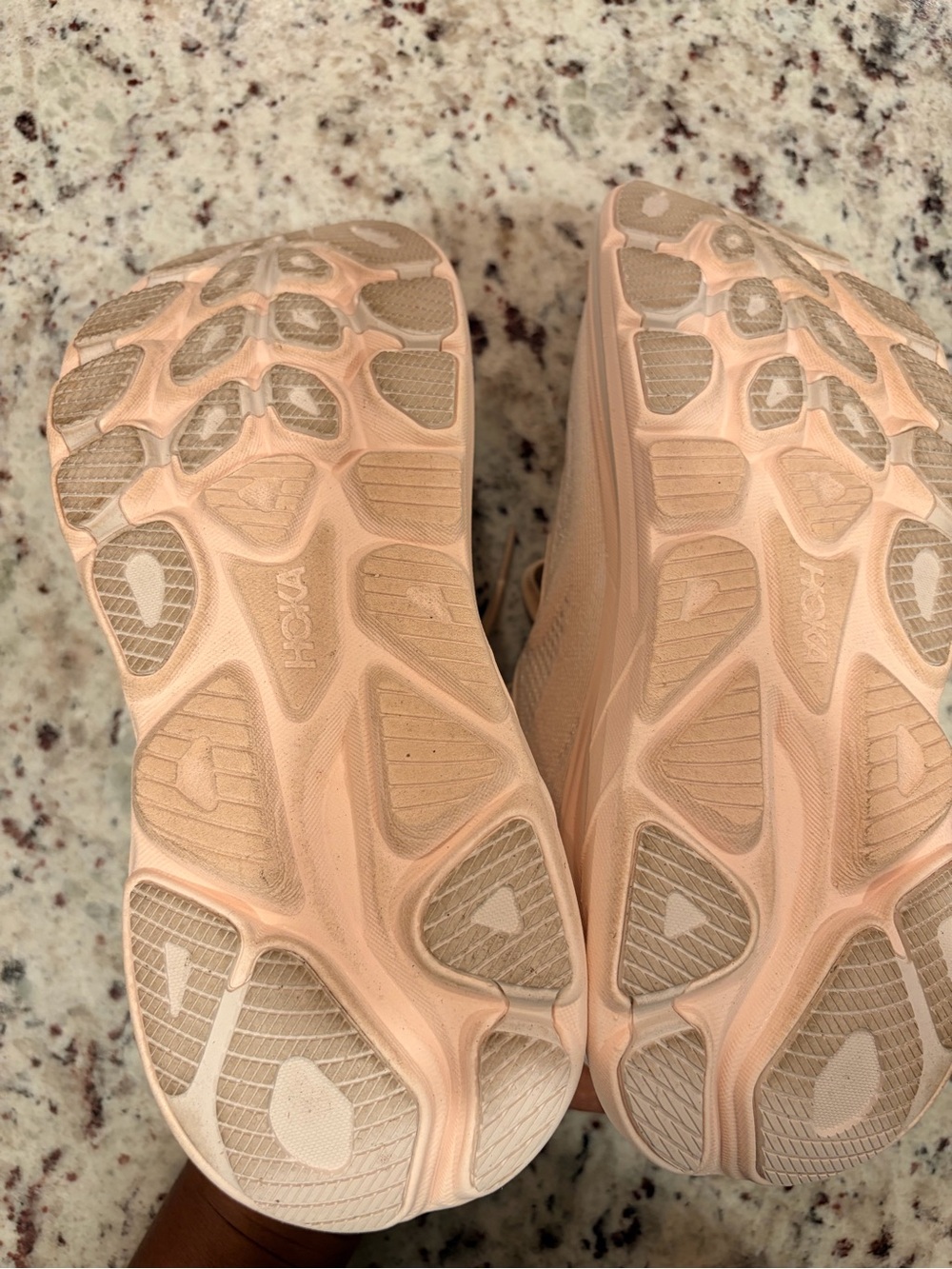Hoka Women's Pale Peach Athletic Running Shoes from Free People - Picture 3 of 9